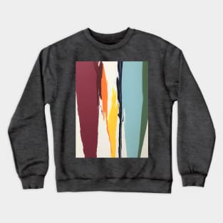 Muted Rainbow ColorFall Fluid Abstract Crewneck Sweatshirt